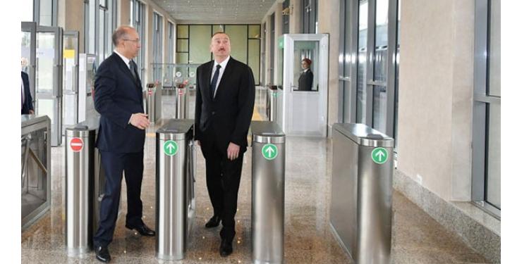 İlham Əliyev yenidən qurulan metro stansiyasında - FOTO | FED.az