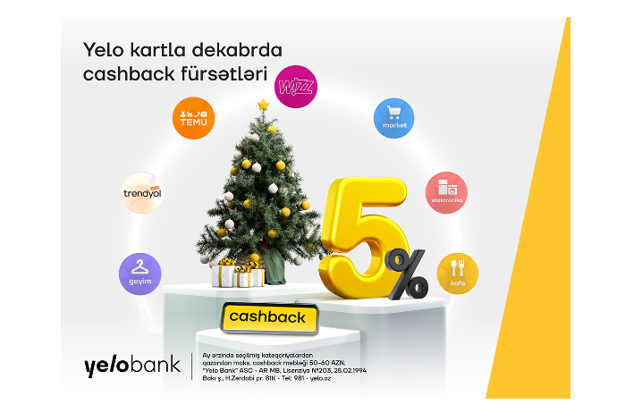 Yelo kartın dekabr üçün - CASHBACK FÜRSƏTLƏRİ! | FED.az