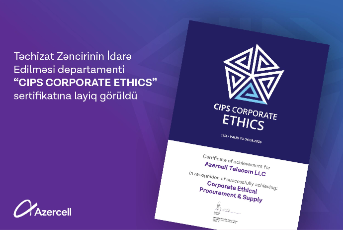Azercell beynəlxalq “Etik Satınalma və Təchizat” sertifikatına layiq görülüb | FED.az
