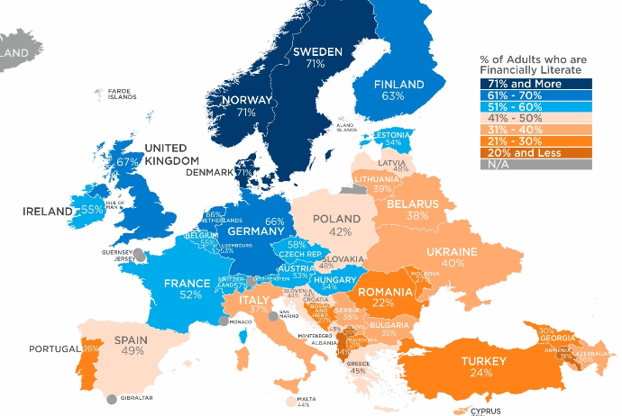 Dünya xalqlarının maliyyə savadlılığı səviyyəsi - İNFOQRAFİKA | FED.az