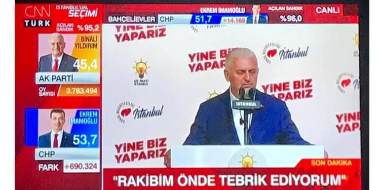 Yıldırım İmamoğlunun qalib gəldiyini açıqladı | FED.az