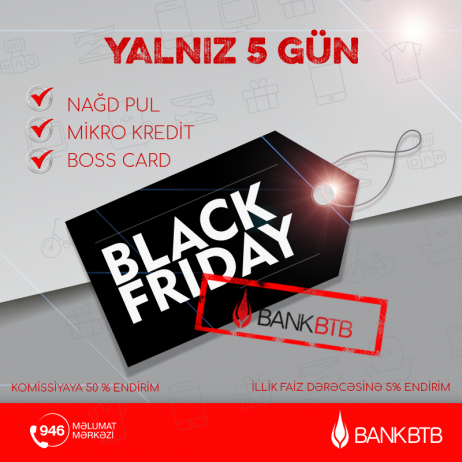 "Bank BTB" "Black Friday" ərəfəsində - BÖYÜK FÜRSƏTLƏR TƏKLİF EDİR | FED.az