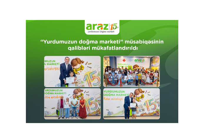 “Araz”ın 15 illiyinə həsr olunan rəsm müsabiqəsinin qalibləri mükafatlandırıldı - FOTOLAR | FED.az