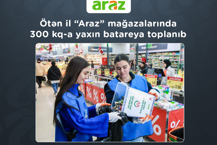Ötən il  “Araz” mağazalarında 300 kq-a yaxın - BATAREYA TOPLANIB | FED.az