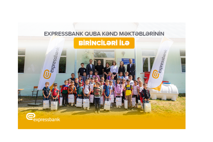 Expressbank ucqar kəndlərdəki - BİRİNCİ SİNİFLƏRİ SEVİNDİRDİ | FED.az