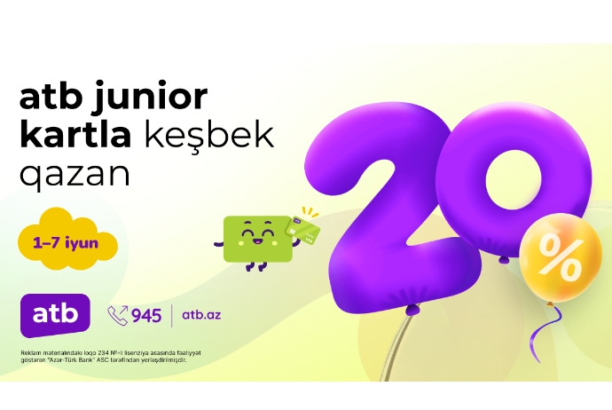 Azər Türk Bankdan uşaqlar üçün - 20% CASHBACK KAMPANİYASI | FED.az