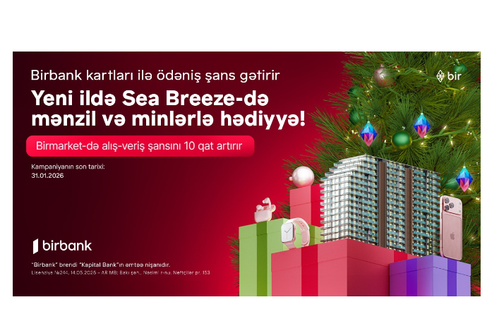 Оплата картами Birbank дарит шанс выиграть квартиру в Sea Breeze | FED.az