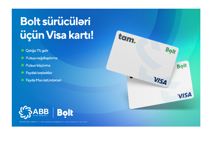 Специальная карта Visa для водителей Bolt от Банка ABB! | FED.az
