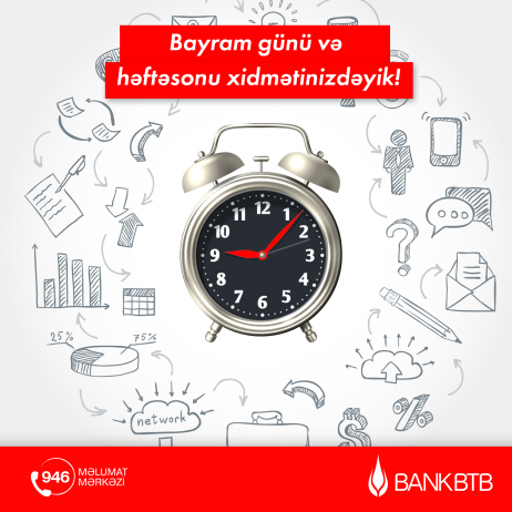 Bank “BTB” bayram günü və həftəsonu - FƏALİYYƏT GÖSTƏRƏCƏK | FED.az