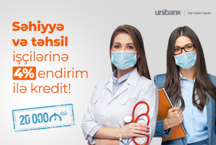 "Unibank"dan müəllim və həkimlər üçün xüsusi təklif - 4% Endirimli Kredit | FED.az