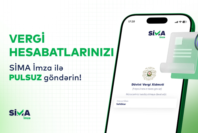 “SİMA İmza” ilə vergi hesabatlarını pulsuz - TƏQDİM ET! | FED.az