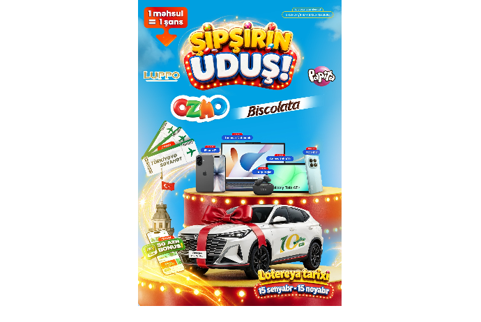 “OBA”da “Şipşirin Uduş” lotereyası başladı: 80-dən çox hədiyyə və Changan CS75 Pro avtomobili qazanmaq şansı | FED.az