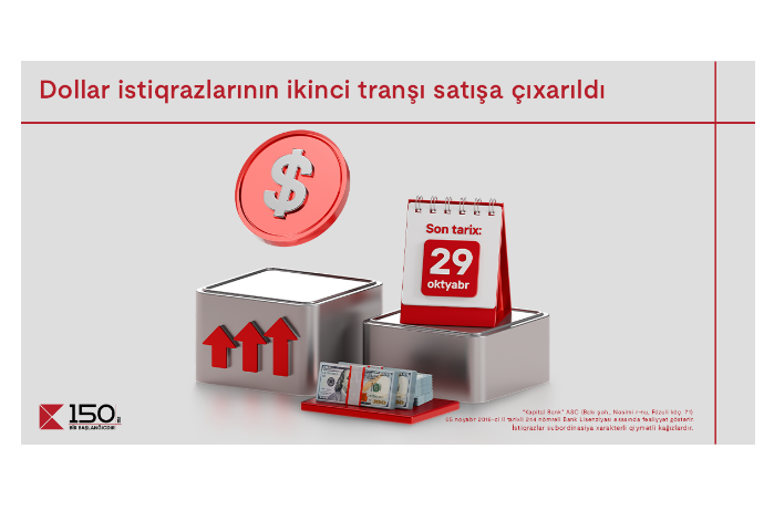 "Kapital Bank"ın dollar istiqrazlarının 2-ci tranşı filiallarda - SATIŞA ÇIXARILDI | FED.az