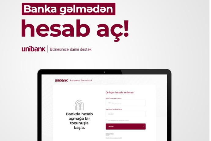 Biznes sahibləri "Unibank"a gəlmədən onlayn - HESAB AÇA BİLƏRLƏR | FED.az