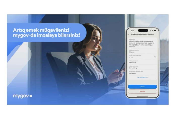 Vətəndaşlar əmək müqavilələrini artıq "mygov" platformasında imzalaya biləcəklər | FED.az