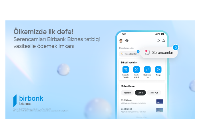 Очередная новинка от Birbank Biznes: Впервые в стране платежные поручения  в мобильном приложении | FED.az