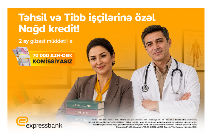 Tibb və təhsil işçilərinə güzəştli kredit imkanı – İLLİK 8,5%-DƏN | FED.az