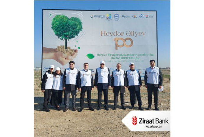 Ziraat Bank Azərbaycandan Ümummilli lider Heydər Əliyevin anadan olmasının 100-cü il dönümü münasibətilə gələcəyin - 1 000 000 AĞACINA DƏSTƏK! | FED.az