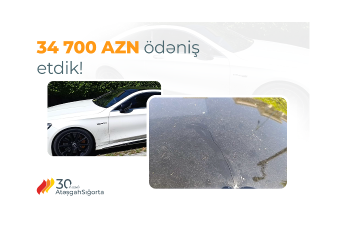 “Atəşgah” Sığorta 34 700 manat məbləğində - KASKO ödənişi etdi    | FED.az