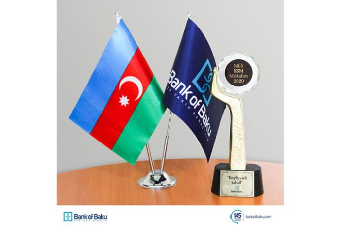 "Bank of Baku" “Milli KSM Mükafatı 2020”nin - QALİBİ OLDU! | FED.az