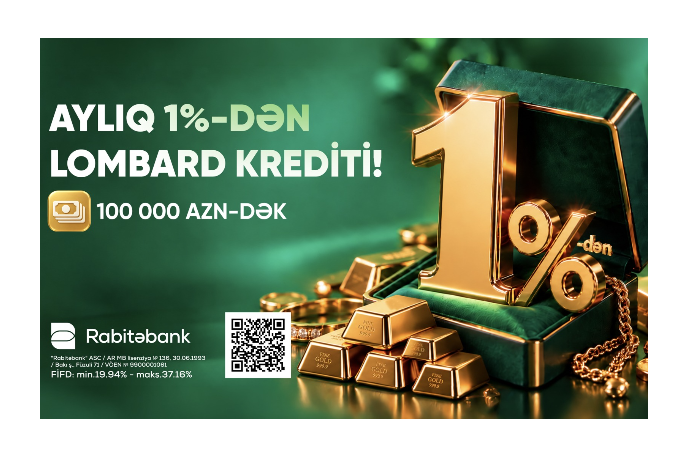 Qizil payız fürsəti Lombard kreditində aylıq cəmi ​​​​​​​- 1%-DƏN BAŞLAYIR | FED.az