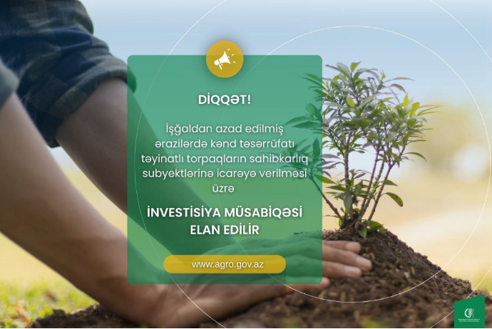 Qarabağda aqrar təyinatlı torpaqların icarəsinə dair investisiya müsabiqəsi başa çatır | FED.az