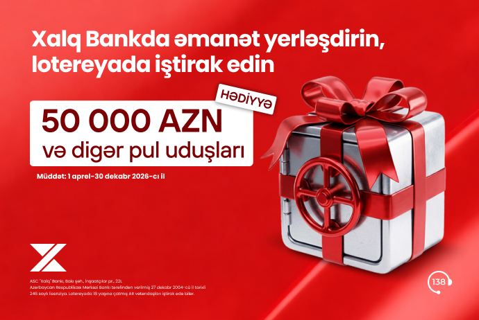 Xalq Bankda hədiyyəli “Əmanət” lotereyası - DAVAM EDİR | FED.az