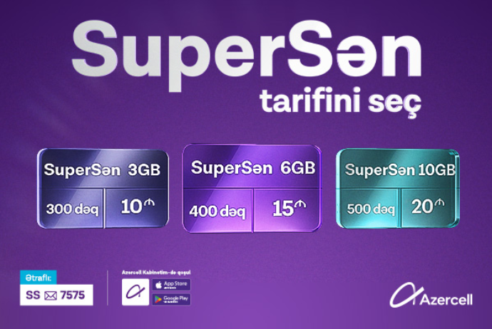 Yeni “SuperSən” tarifində daha çox internet, ölkədaxili zəng və daha çox seçim imkanı! - VİDEO | FED.az