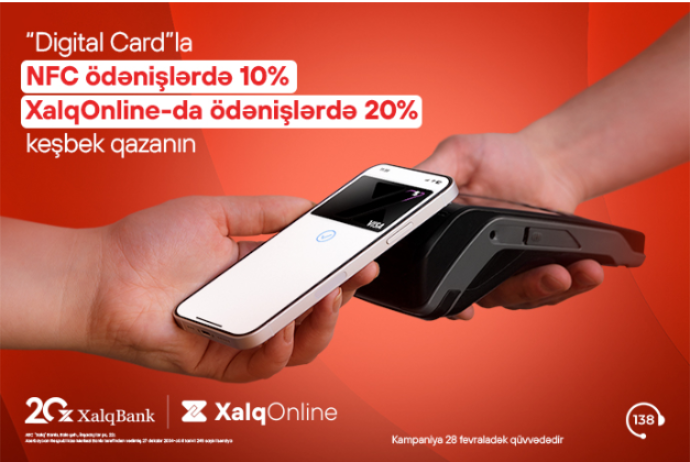 Xalq Bankdan Digital Card-la əməliyyatlara - 20%-DƏK KEŞBEK! | FED.az