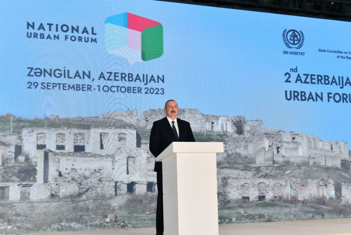 İlham Əliyev: "Bu gün Şərqi Zəngəzur sıfırdan yenidən inşa edilir" | FED.az