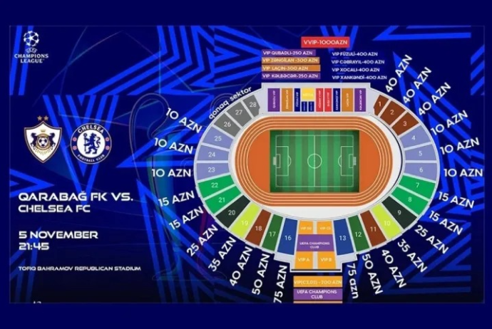 Biletlər sabah satışa çıxarılır - Qiymətlər 10-1000 manat civarındadır | FED.az