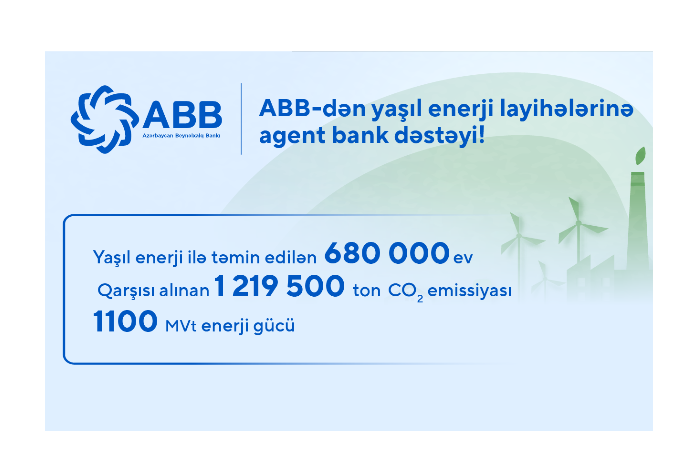 ABB-dən yaşıl enerji layihələrinə - AGENT BANK DƏSTƏYİ! | FED.az