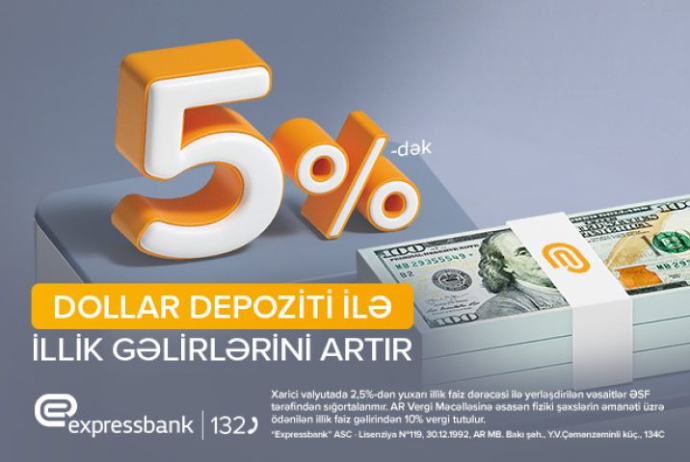 Yüksək gəlirli dollar depoziti - EXPRESSBANKDA | FED.az