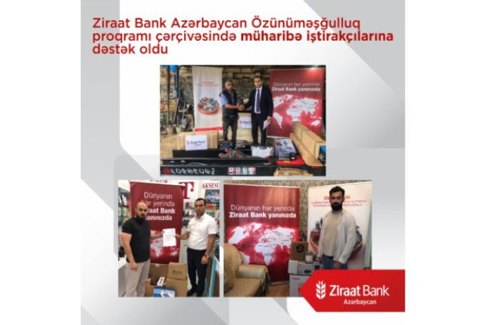 "Ziraat Bank Azərbaycan" Özünüməşğulluq proqramı çərçivəsində müharibə iştirakçılarına - DƏSTƏK OLDU | FED.az
