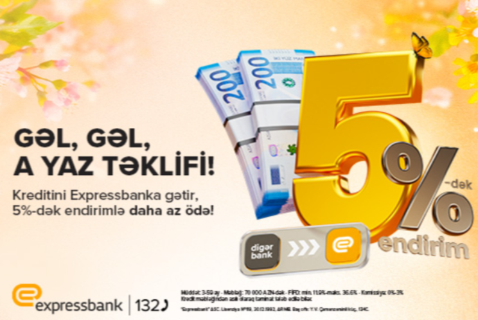 Bu kredit “gəl-gəl” deyir! – EXPRESSBANKDAN TƏKLİF | FED.az