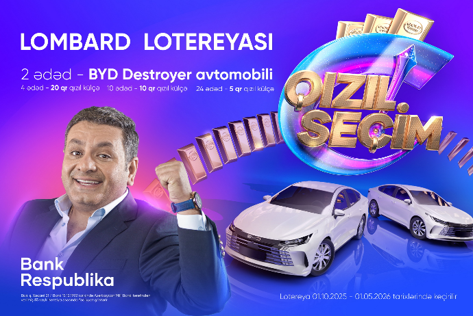 Bank Respublika lombard krediti müştəriləri üçün “Qızıl Seçim” lotereyasına - START VERDİ! | FED.az
