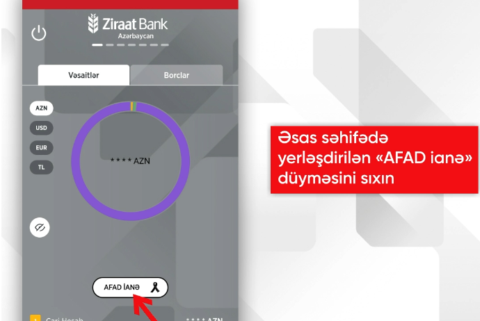 "Ziraat Bank Azərbaycan"ın mobil bankçılıq tətbiqi ilə zəlzələdən zərərçəkənlərə dəstək olmaq - DAHA DA ASANLAŞDI - VİDEO | FED.az