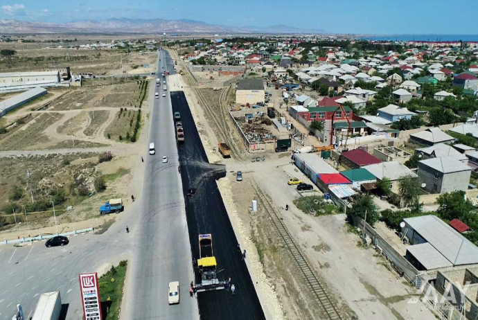 Sumqayıt yolu 4 zolağa genişləndirilir - FOTO - VİDEO | FED.az