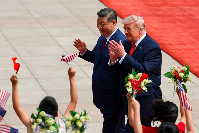 Donald Tramp Pekində Si Cinpinlə görüşüb | FED.az