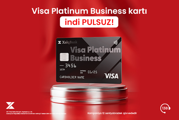 Xalq Bankdan Visa Platinum Business kartını pulsuz əldə edin | FED.az