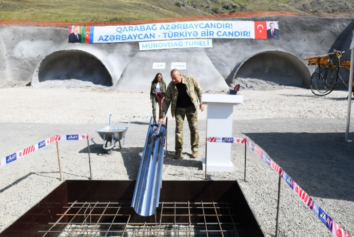 Prezident Murovdağ tunelinin - Təməlini Qoyub | FED.az