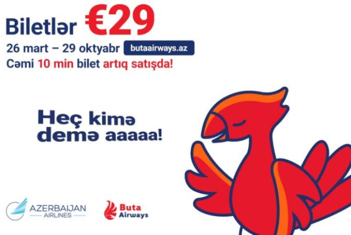 “Buta Airways" 29 avrodan 10 min bilet - SATIŞA ÇIXARIB | FED.az