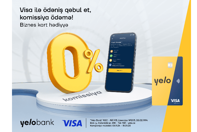 Yelo Mobil POS ilə Visa kartlarından ödənişlərinizi komissiyasız - QƏBUL EDİN | FED.az