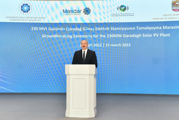 İlham Əliyev Qaradağ Günəş Elektrik Stansiyasının təməlqoyma mərasimində - İŞTİRAK EDİB | FED.az