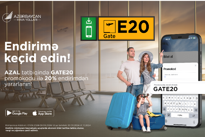 AZAL-dan “GATE20” promokodu ilə aviabiletlərə - 20% ENDİRİM     | FED.az