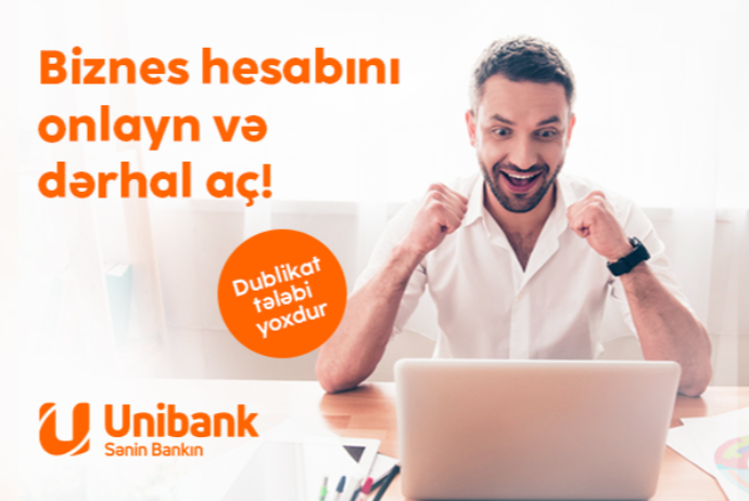 "Unibank"da onlayn biznes hesabını şəhadətnamə dublikatsız - AÇMAQ OLAR | FED.az