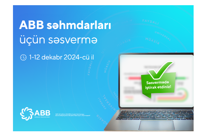 ABB səhmdarları ilk dəfə elektron qaydada - SƏS VERƏCƏKLƏR | FED.az