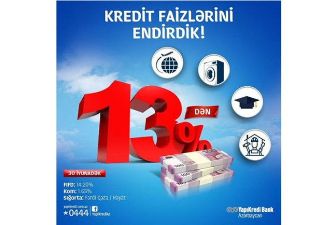 “Yapı Kredi Bank Azərbaycan” istehlak kredit faizini - 13%-Ə ENDİRDİ | FED.az