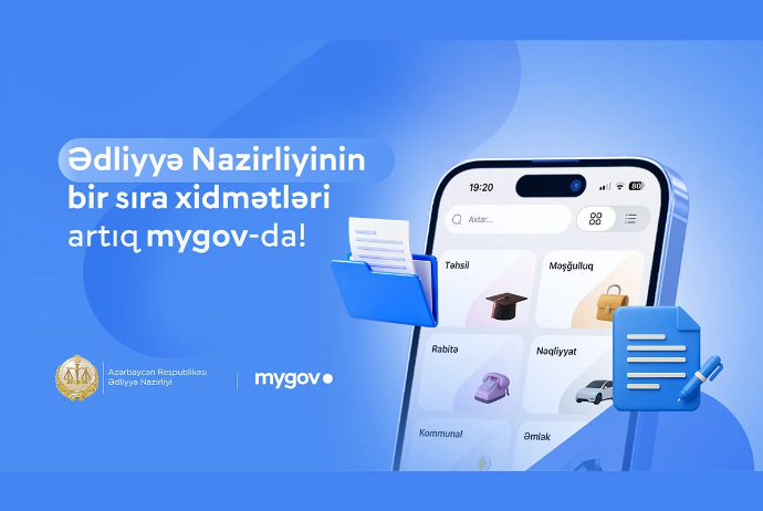 Ədliyyə Nazirliyinin bir sıra xidmətləri artıq "mygov" platformasında! | FED.az