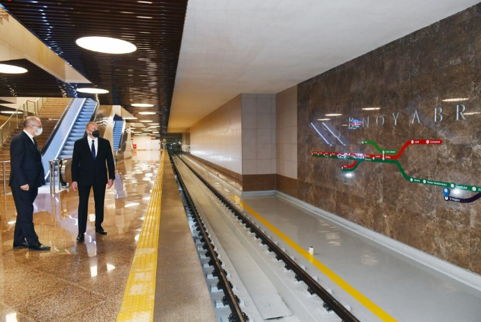 Metronun “8 Noyabr” stansiyası - İstifadəyə Verilib - FOTOLAR | FED.az